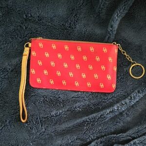 Red Designer Wristlet Clutch